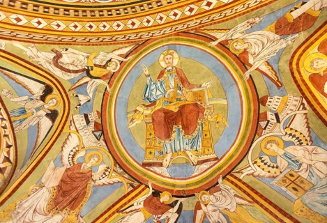 Medieval wall paintings, church of Saint Michael and All Angels, Copford, Essex, England, UK