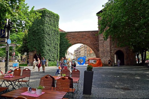 Europe, Germany, Bavaria, Munich, Old Town, Sendlinger Tor, Part of the old city wall, View into