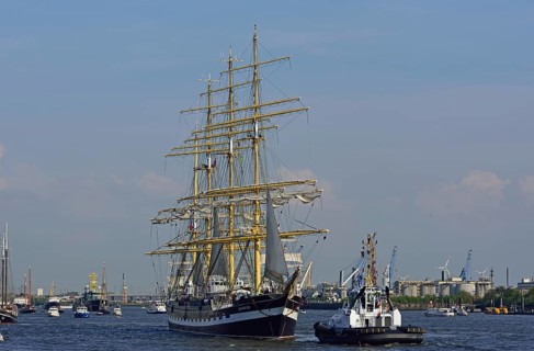 Germany, Hamburg, harbour birthday, parade, Windjammer Kruzenstern, Hamburg, Hamburg, Federal
