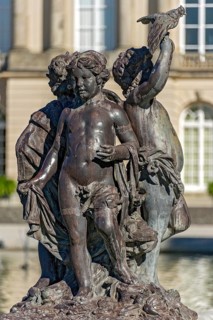 Putti, figures at the edge of the Fama Fountain, Fama Fountain, fountain, fountain, water parterre,