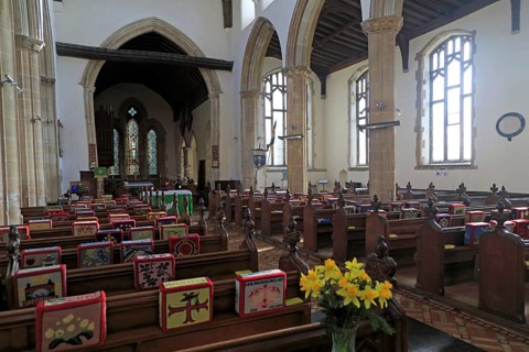 Village parish church of Saint Mary Magdalene, Debenham, Suffolk, England, UK