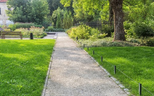 Bernardine Gardens park in the center of Vilnius, Lithuania, Europe