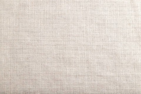 Fragment of smooth white linen tissue. Top view, flat lay, natural textile background and texture