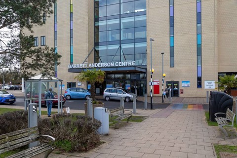 Garrett Anderson Centre building, Ipswich hospital, Suffolk, England, UK, Accident and Emergency