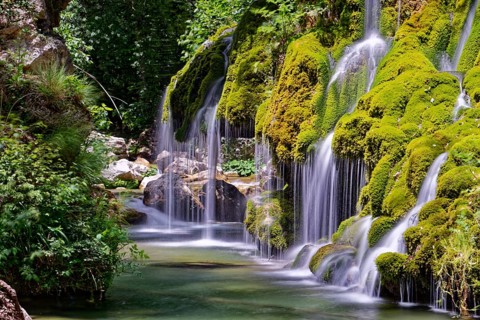 The Oasi Cascate Capelli Di Venere waterfall, also known as Fontana Capello, is located in the
