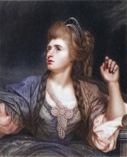 Sarah Siddons, née Kemble, 1755-1831, one of the greatest English tragic actresses. From the book
