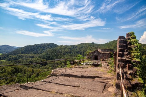 Wasigenstein Castle (Alsace, France) . The castle ruins are the remains of a medieval rock castle