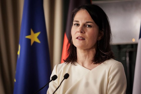 Annalena Bärbock (Alliance 90/The Greens), Federal Foreign Minister, Stephane Sejourne (not