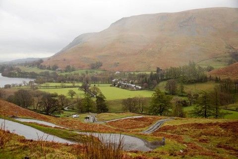 Rain and bad weather Howtown, Ullswater, Cumbria, England, UK