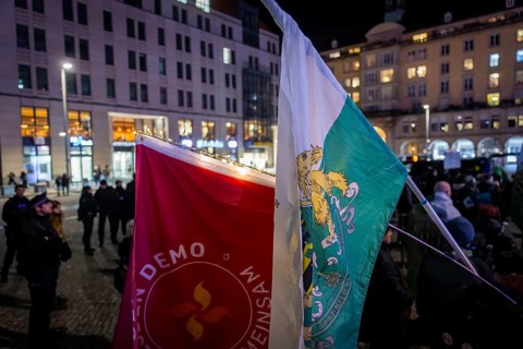 To mark 13 February and the destruction of Dresden in the Second World War, the small right-wing
