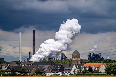 Hüttenwerke Krupp-Mannesmann, HKM in Duisburg-Hüttenheim, 2 blast furnaces, coking plant,