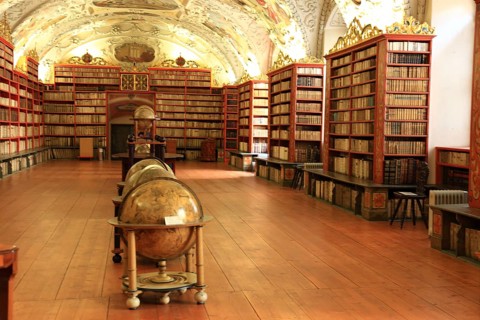 Prague Lesser Town, Monastery Library, Theological Hall in the Strahov Praemonstratensian