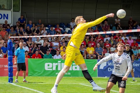 Fistball: TSV Pfungstadt against Union Tigers Vöcklabruck (IFA 2024 Fistball World Tour Finals