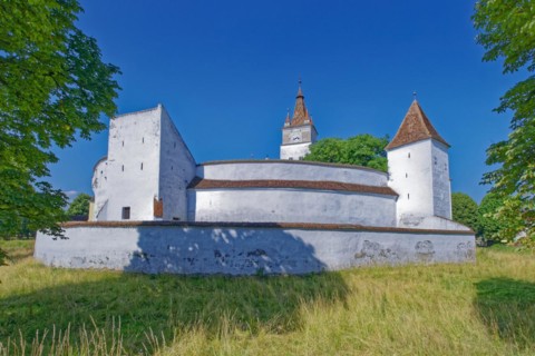 The Honigberg Protestant Church, Biserica Evanghelica Fortificata din Harman, in Transylvania. The