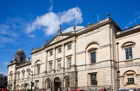 The Guildhall in Bath, Somerset, England built between 1775 and 1778 by Thomas Baldwin