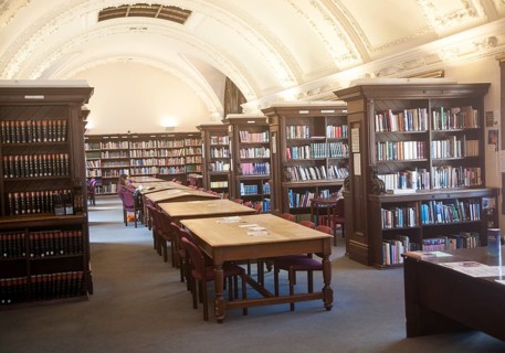 Reference library reading room in the central library, Ipswich, Suffolk, England, UK