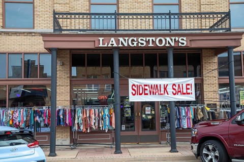 Oklahoma City, Oklahoma, Langston's Western Wear in Stockyards City sells western attire.