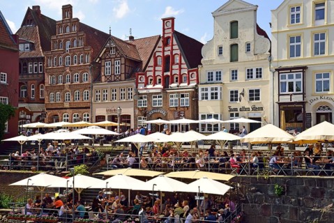 Europe, Germany, Lower Saxony, Hamburg Metropolitan Region, Lüneburg, Stintfang, Restaurant