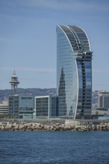 Hotel W Barcelona by Marriott, Harbour, Mediterranean Sea, Barcelona, Catalonia, Spain, Europe