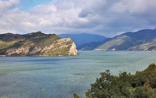 Wallachia, view of the Danube landscape between Dubova and Svinita, Iron Tor nature park Park,