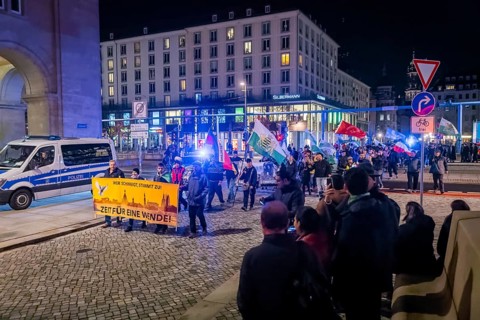 To mark 13 February and the destruction of Dresden in the Second World War, the small right-wing