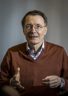 Karl Lauterbach (SPD), Federal Minister of Health, recorded during an interview at the Federal