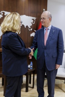 Svenja Schulze (SPD), Federal Minister for Economic Cooperation and Development, and Mohammad