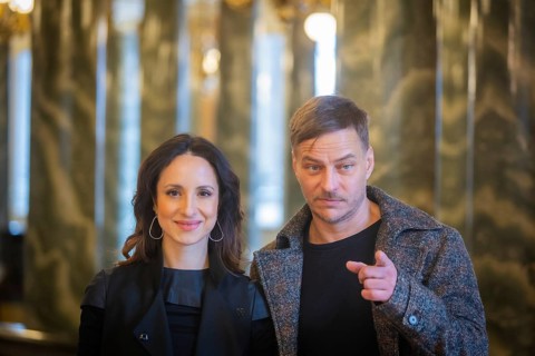 Stephanie Stumph and Tom Wlaschiha - Press event for the moderation of the SemperOperaball 2024,