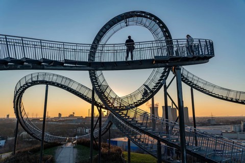 Landmark Angerpark Tiger & Turtle, Magic Mountain, walk-in sculpture in the form of a rollercoaster