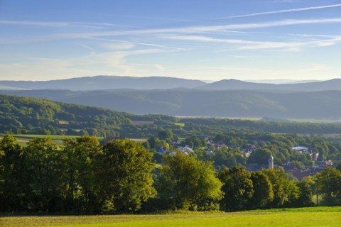 Landscape near Roth near Hausen, Rother Kuppe, Rhön, Bavarian Rhön, Rhön, Lower Franconia, Bavaria,
