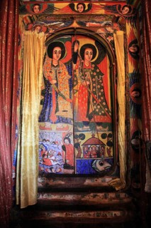 Ahamra region, Azoa Maryam round church on the Zeghie peninsula in Lake Tana, Lake Tsana or Lake