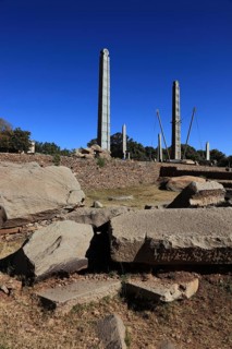 Tigray region, in the stele park of Axum, Aksum, ancient cemetery of the Axumite kings, Ethiopia,