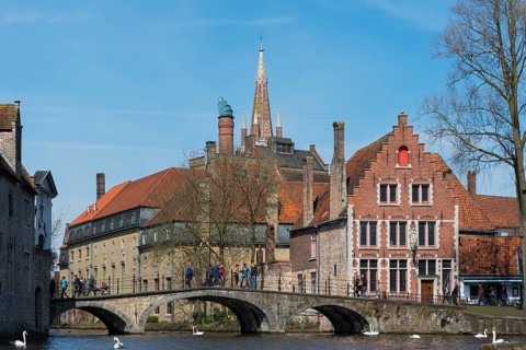 Bridge on the Minnewater, city trip, UNESCO, religious, religion, old town, West Flanders,