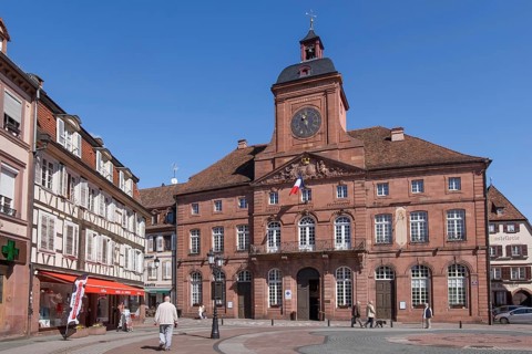 Hotel de Ville, Town Hall, Wissembourg, Alsace, France, Europe