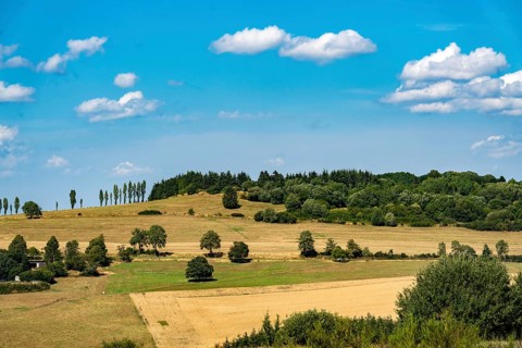 Landscape in the Volcanic Eifel, near Daun, Eifel, Rhineland-Palatinate, Germany, Europe