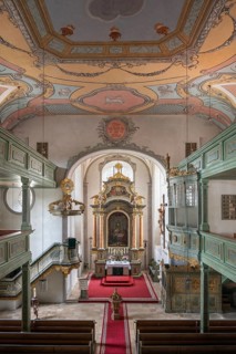 Interior of the Protestant parish church, built 1733-1748, Hauptstr. 44, Betzenstein, Upper