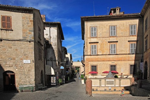 Old town centre of Bolsena, Lazio, Italy, Europe
