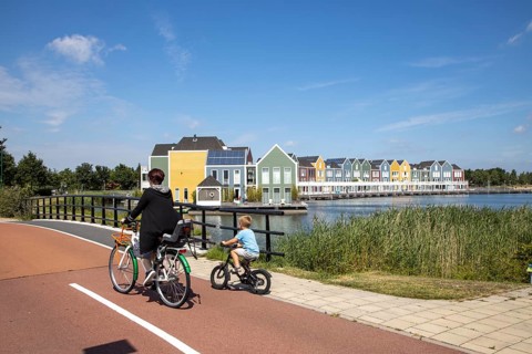 Small town of Houten near Utrecht, bicycles have priority in the town of 50, 000 inhabitants,