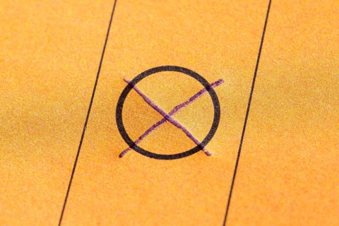 Ballot paper, cross
