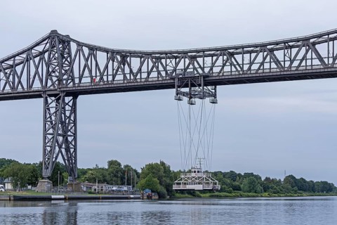 High bridge, transporter bridge, Kiel Canal, Rendsburg, Schleswig-Holstein, Germany, Europe