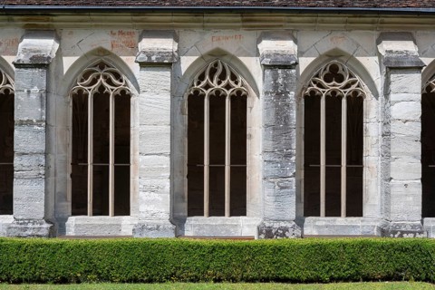 Tracery, Gothic-style windows, monastery church and cloister, Bebenhausen Monastery and Palace,
