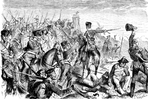 Colonel Below with his Lithuanians in front of Paris, March on Paris, Napoleonic Wars, Wars of