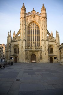 The Abbey late evening sun, Bath, Somerset, England, UK