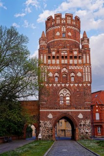 The historic Uenglinger Tor in front of the old town centre of Stendal in the Altmark. Hanseatic
