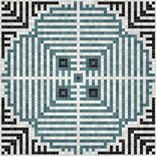 Mosaic tiles background, seamless vector pattern