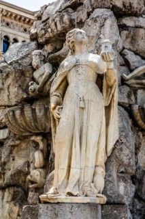 Fontana dei quattro continenti, Fountain of the Four Continents, Giovanni Mazzoleni, 1750, Piazza