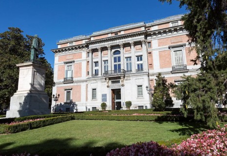 Puerte Murillo entrance to Museo del Prado, museum art gallery, Madrid, Spain, Europe