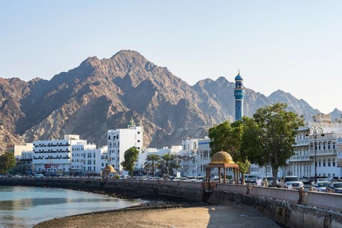 Mutrah Corniche, Promenade at the harbour, Matrah, Muscat, Oman, Asia