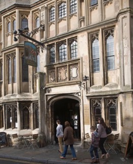 Historic the George and Pilgrim's hotel, Glastonbury, Somerset, England, United Kingdom, Europe