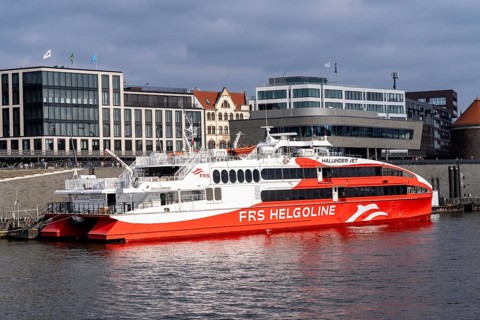 Fast ferry from Hamburg to Helgoland, FRS Helgoland, Holunder Jet, Germany, Europe